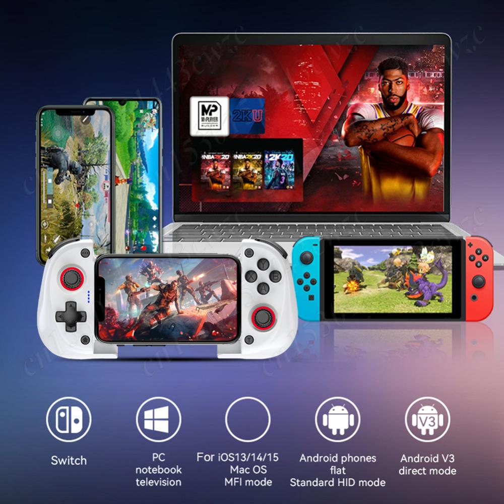 Controller de jocuri telescopic pentru telefonul mobil X3 Gamepad Controller de jocuri mobil compatibil Turbo Bluetooth pentru Android/iOS/PC/Switch