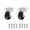 1/1 inch PVC Furniture Casters Wear Resistant Mute Universal Heavy Trolley Wheels 161 Degrees Swivel Castor Accessory