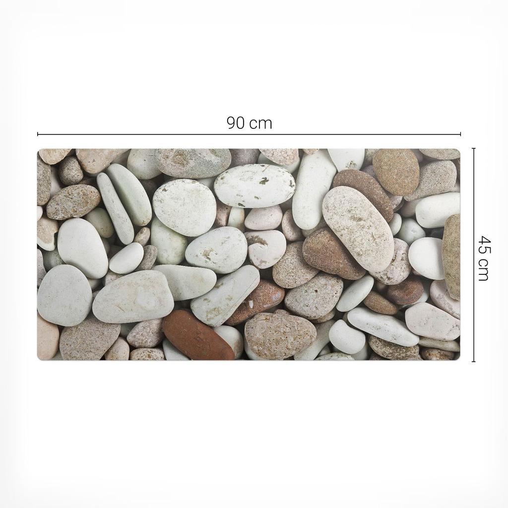 Desk Keyboard Mouse Protective Mat Beach Stones 90X45 Cm