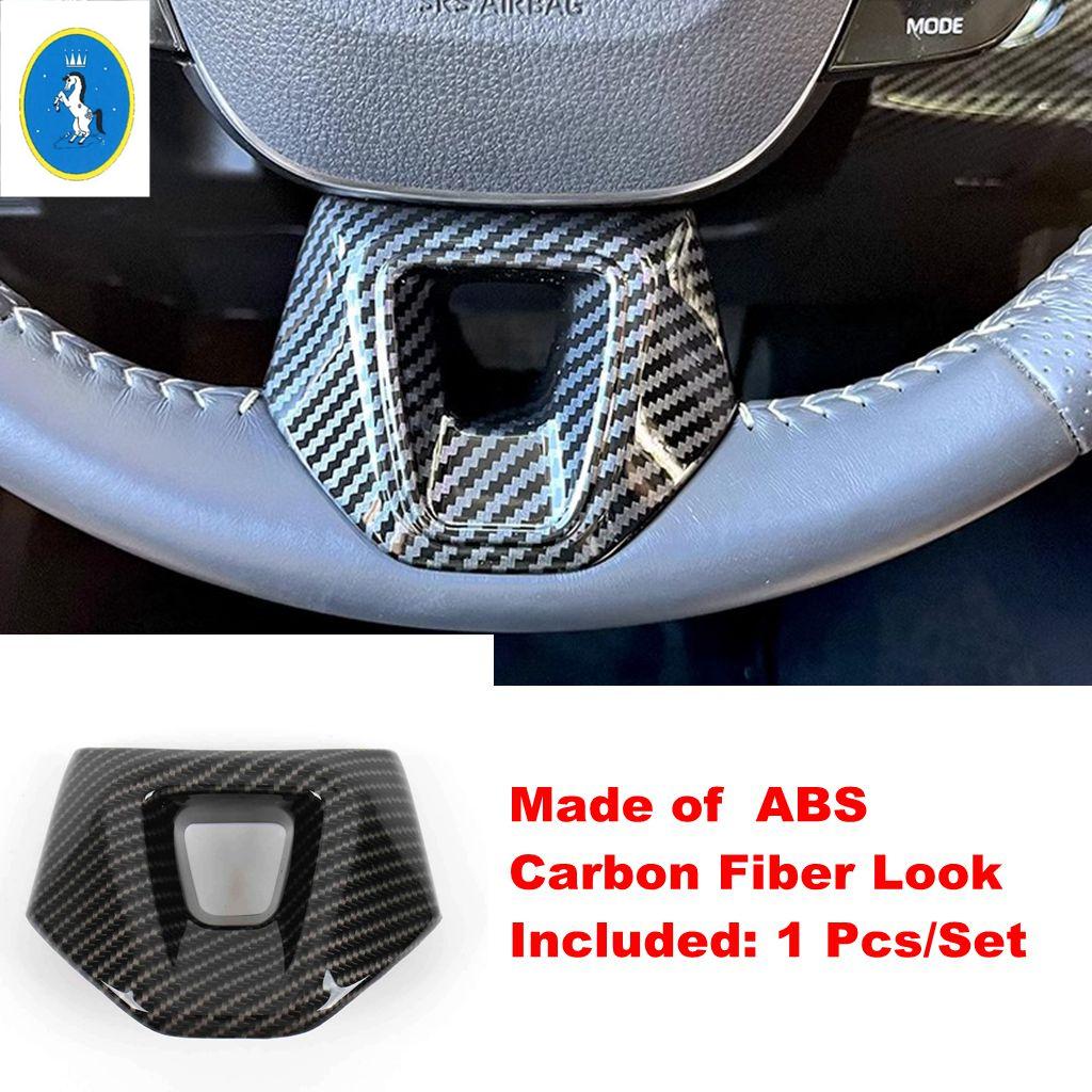 

Carbon Fiber Look Car Styling Steering Wheel Lower Decoration Sticker Cover Trim ABS Accessories For Toyota C-HR CHR 2024 2025 Carbon Fiber Look