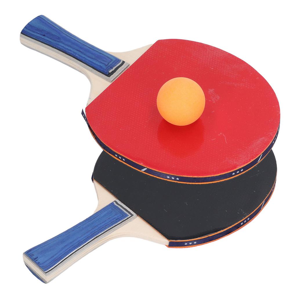 2 Schläger 3 Bälle Tischtennisschläger Ball Set mit beidseitigen Noppen innen Schüttelgriff Ping Pong Schläger Sets für Indoor