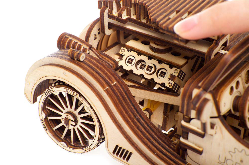 Ugears Roadster Wooden Building Block Puzzle Toy VM-01