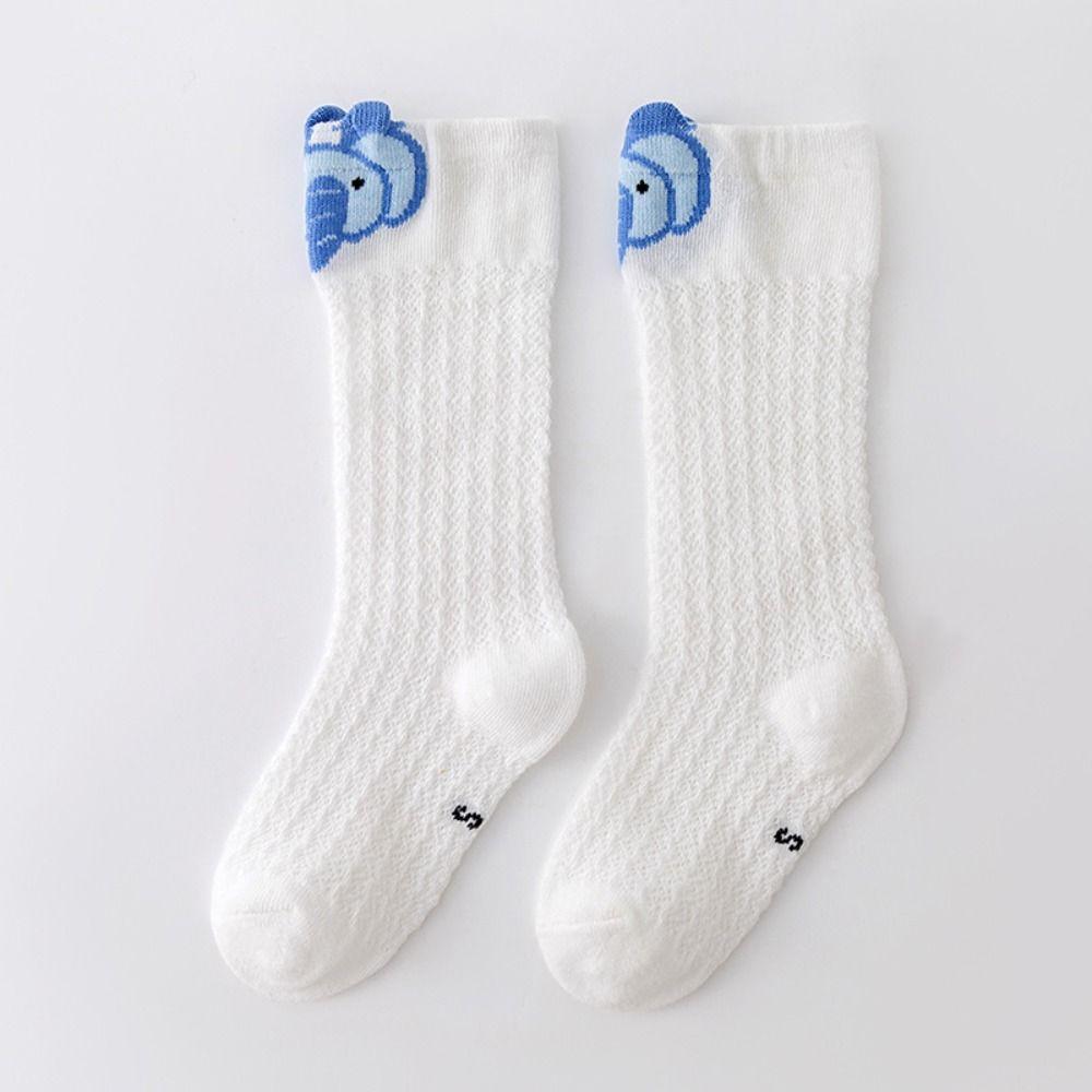 6Pairs Mesh Calf Socks Baby Cartoon Animal Long Tube Socks Cute Infant Cotton Stockings  Kids