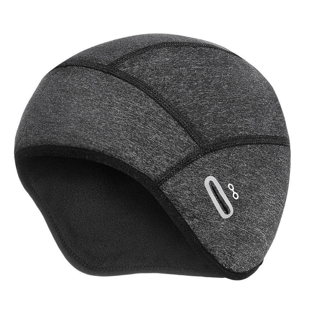 1 Stuks Thermische Fleece Muts Helmvoering Voor Mannen Vrouwen Winter Fietsen Onder Helm Muts Harde Helm Voering gray