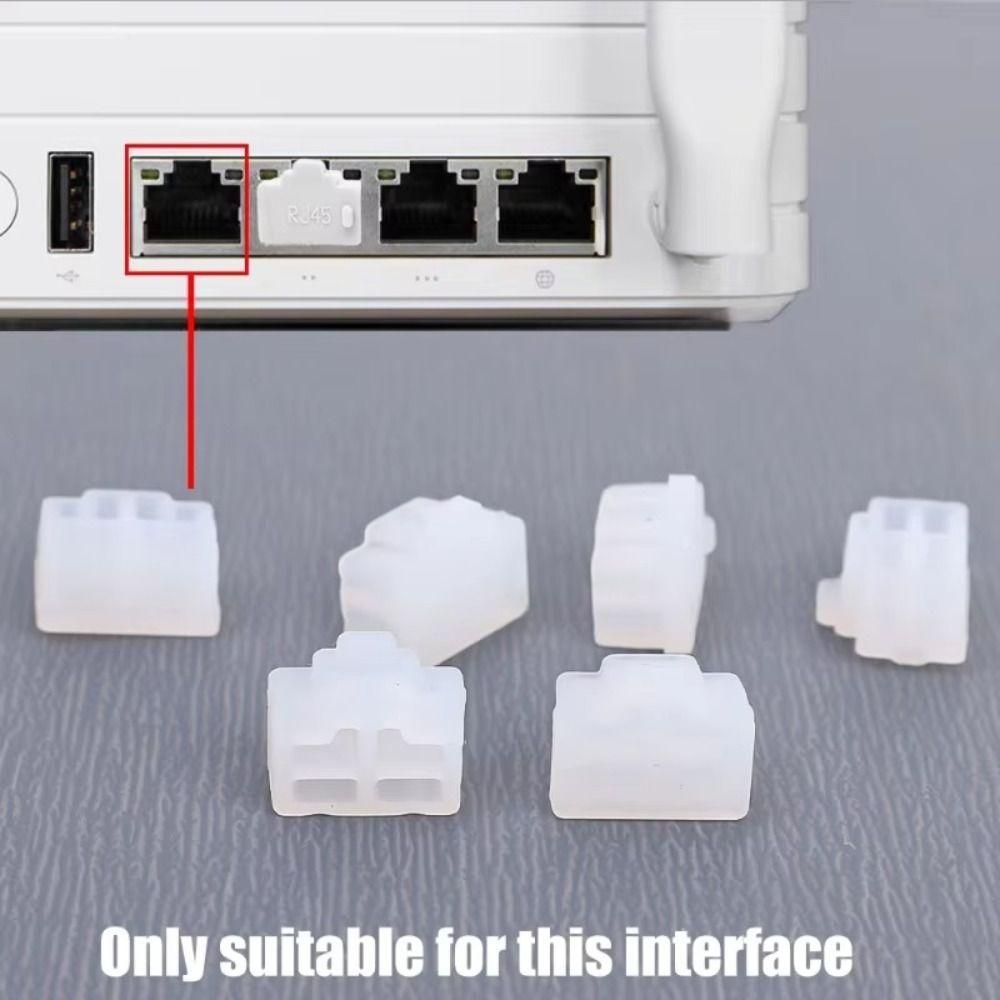 Neue Silikon RJ45 Staubstopfen Langlebige Schwarze Transparente Ethernet Hub Portabdeckung RJ45 Anti-Staub-Abdeckung