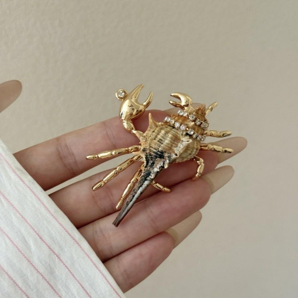 Gold-Tone Plated Finish Boho Ocean Animal Jewelry Conch Shell Wrap Ring  Tropical Island Getaway