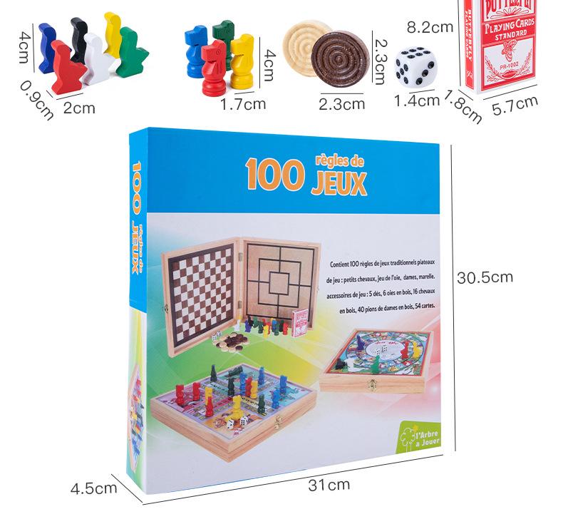 Tavola Multi-Gioco in Legno: Ludo, Gioco dell'Oca, Scacchi e Divertimento Educativo per Bambini