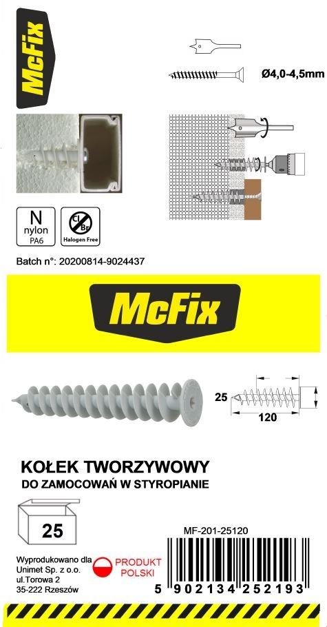 Insulation Fastening Dollar 25*120Mm Nylon - 25 Pcs - Mf-201-25120