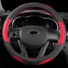 DERMAY Universal 38cm PU Leather Car Steering Wheel Cover for Ford Focus 2 3 BMW E46 E39 Volkswagen Toyota Chevrolet Cruze Opel