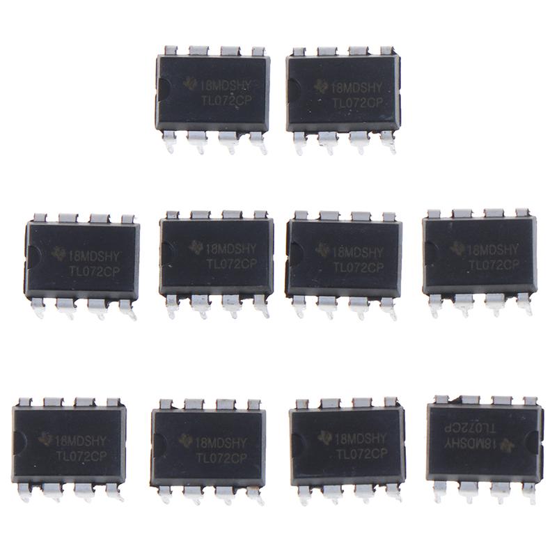 10Pcs Tl072Cp  Original Ic Inline Dip-8 Dual Operational Amplifier