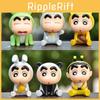 Entzückende Crayon Shin-chan PVC-Figuren für Schreibtisch, Auto, Sammlerset von 6