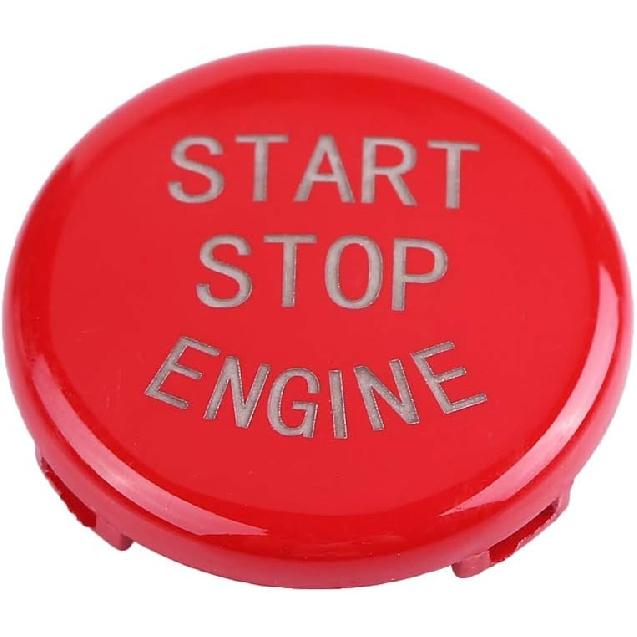 Car Engine Start Stop Switch Button Cover for E Chassis 3 Series E90 E91 E92 E93 5 Series E60 2004-2009 X1 E84 X3 E83 X5 E70X6 E71X6 E72(Red)