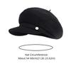 Casual Solid Color Wool Beret Cap Dome Knitted Female Painter Cap Big Head Circumference Versatile Octagonal Brimless Hat Spring
