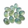 Natural Prehnite Oval Faceted Gemstones, Green Prehnite Cabochon Cut Stones, Included Prehnite Gems, Jewelry Making Supplies