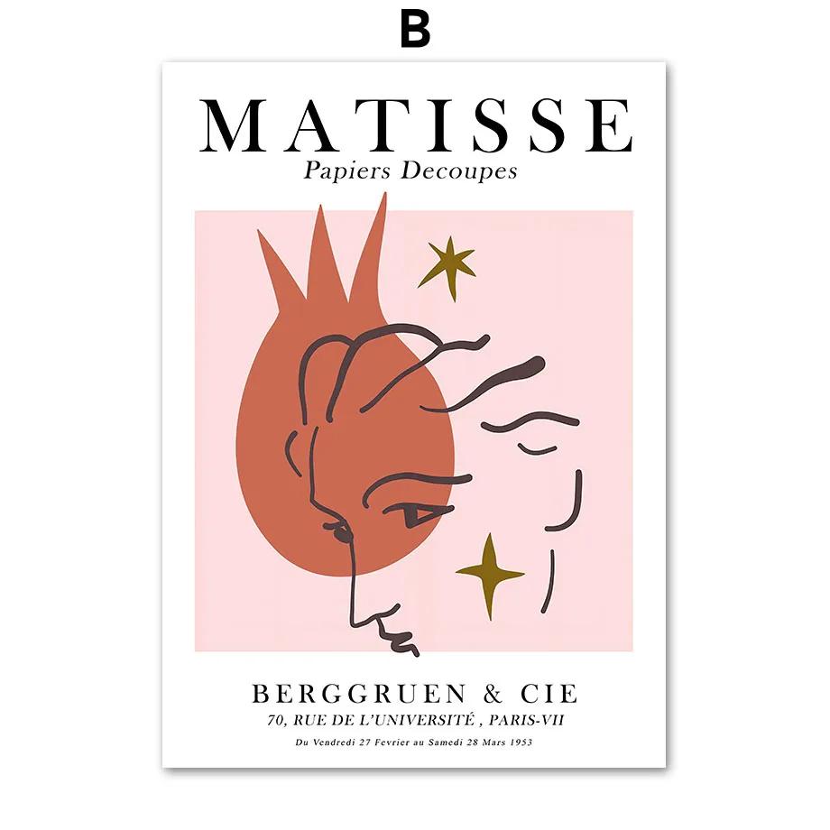 

Абстрактная фигура Матисса Цветочный рынок Розовая настенная живопись Скандинавские постеры Холст Живопись и принты Картины для декора гостиной 21x30cm No Framed