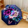 Fleurs (4) Parapluie Automatique Thématique Compact 8 baleines Construction Robuste Parapluie Durable Accessoire Élégant