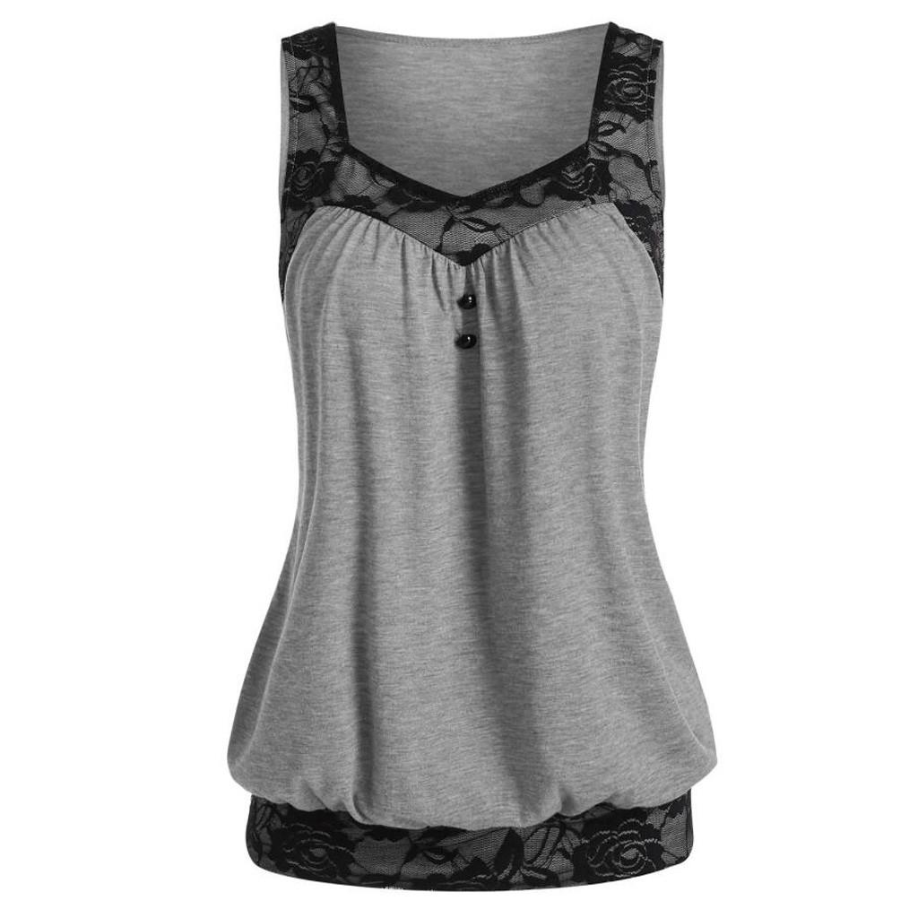 

(SU)Модная женская повседневная футболка с цветочным принтом и пуговицами без рукавов, жилет, майка, блузка