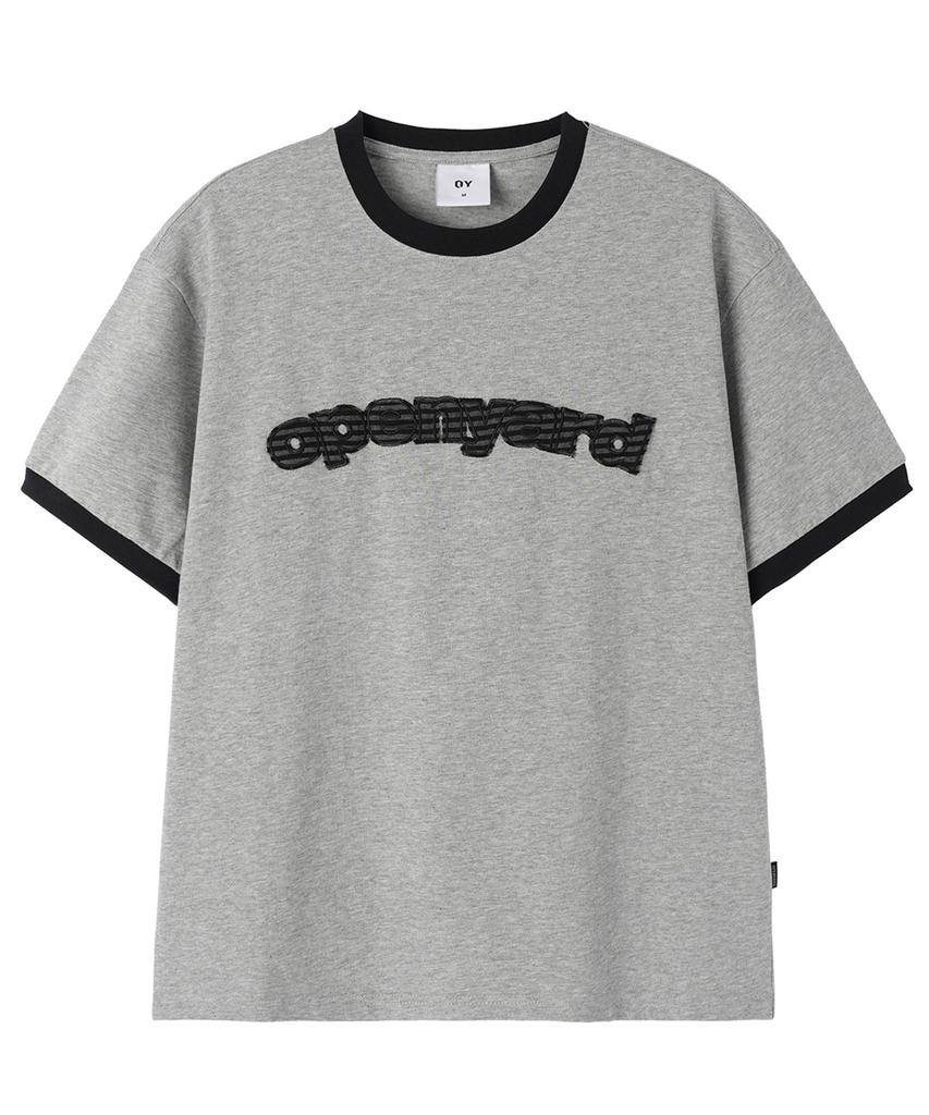 Opeunyadeu(Owai) Opyd Stripe Patch Ringer Tee - Melange