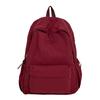 Schoolbag small fresh solid color schoolbag female college student versatile backpack high value travel simple lightweight research small backpack