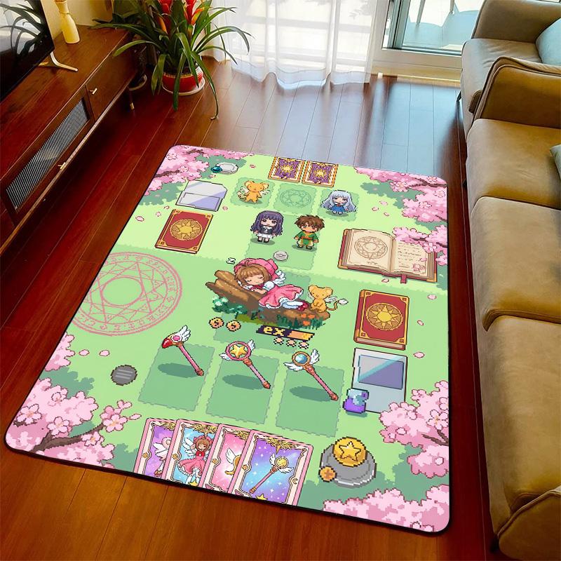 Cardcaptor Sakura Soft Carpet Rug Anime Floor Mat Anti Slip Design for Bedroom Living Room Decorative Area -QJY
