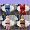 Conjunto de Chapéu e Cachecol de Tricô Infantil com Proteção contra o Vento e Aquecimento para Brincadeiras de Inverno