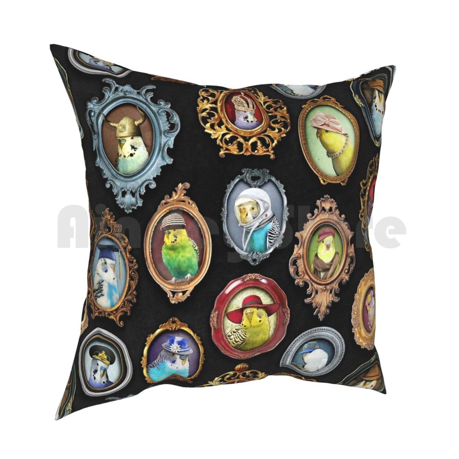Budgies In Hats Pillow Case Printed Home Soft DIY Pillow Cover Budgie Budgies Budgie Common Parakeet Shell Parakeet 30cmx30cm