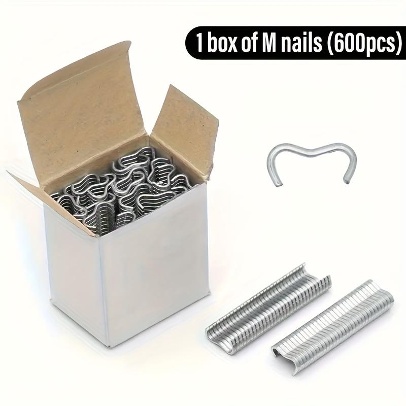 

Heavy-Duty Iron Cage Pliers Set, Pig Pen Clamp Kit with 600 M-Type Clamps - Durable Home Repair Tools Suitable