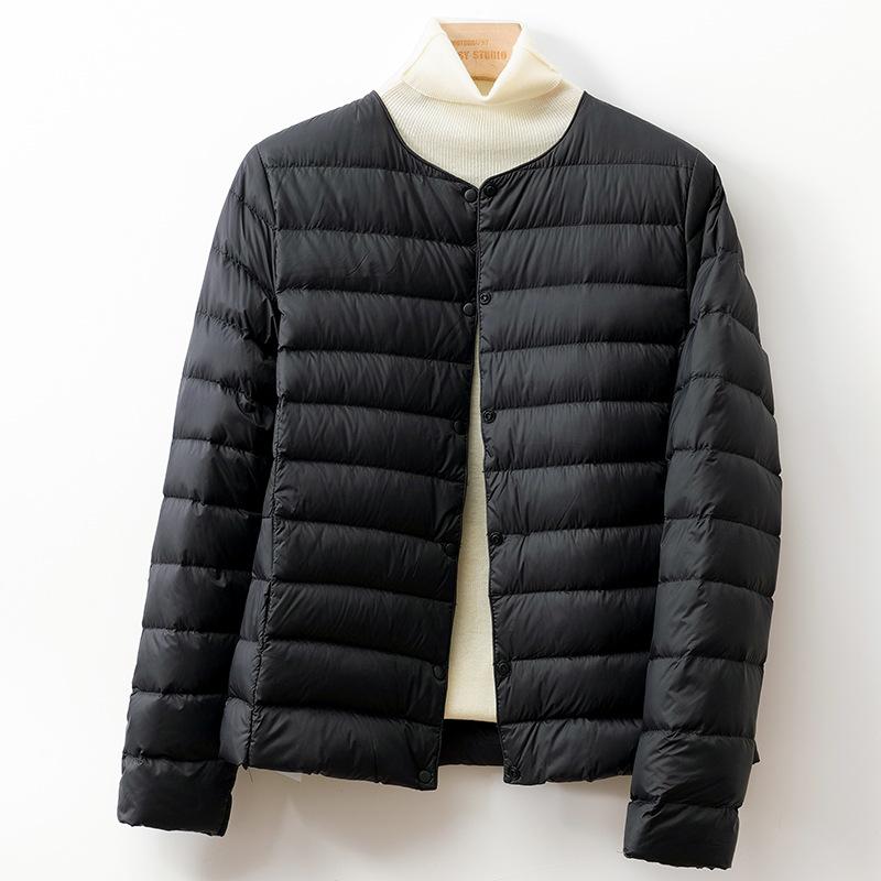 New national standard down liner light down jacket women's short collarless autumn and winter thin white duck down light inner wear