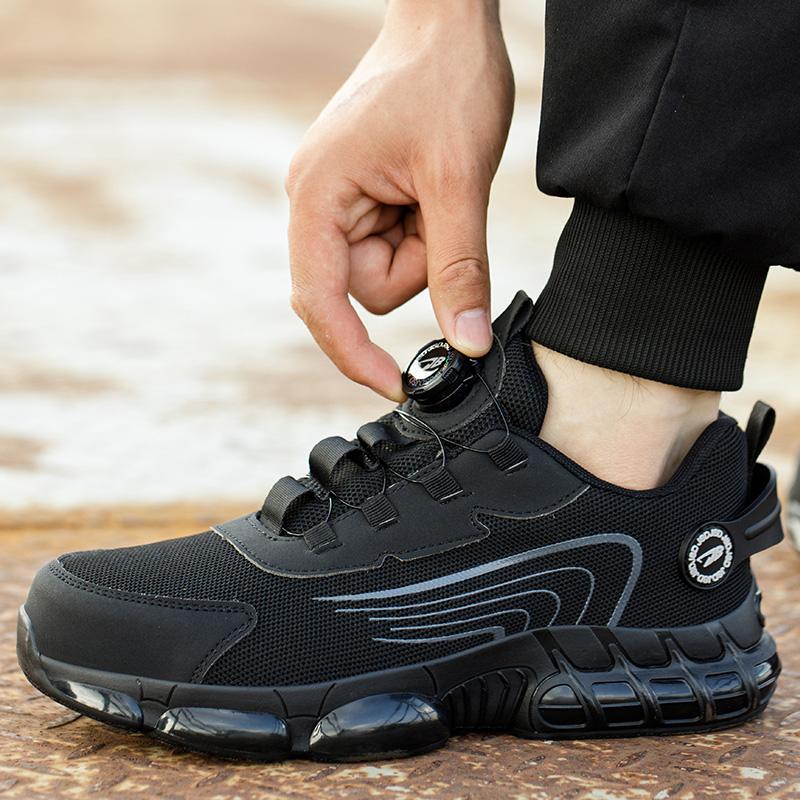 

Work Shoes Labour Protection Shoes Mens Outdoor Work Anti-smash Safety Shoes Breathable Anti-Punctur Hiking Sneaker Womens Shoes 36 чёрный