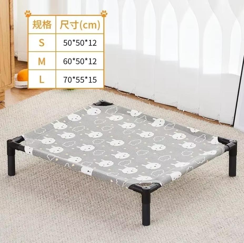 Elevated Dog Bed - Portable Folding Pet Camping Bed, Breathable Washable Cat House, Four Seasons Puppy Kennel for Indoor Outdoor