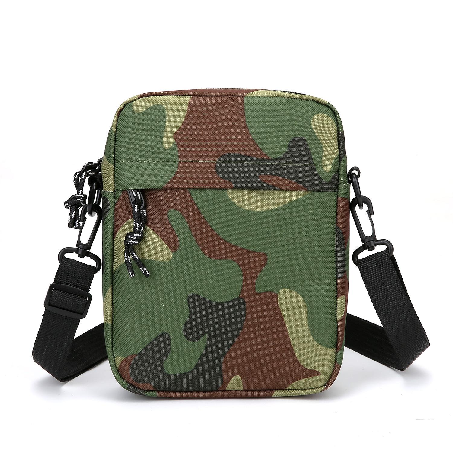Men Camouflage Crossbody Bag Small Messenger Bag Outdoor Travel Phone Shoulder Bag армия зеленый