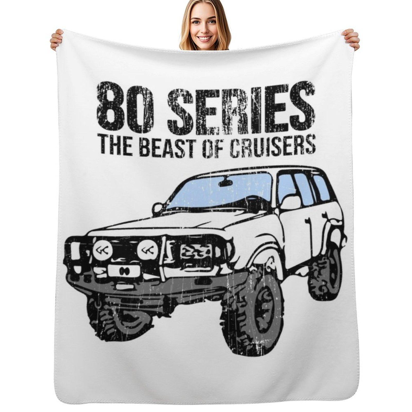 80 series the beast of landcruisers Throw Blanket Decorative Soft Throw Blanket for Couch Sofa Size: 75*100cm, Weight: 230 GSM