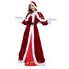 Sonderangebot: Damen V-Ausschnitt Langarm Weihnachts-Königinnenkleid - Anime-Stil