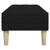 Bench with Cushion Black 113 x 57 x 39 cm Fabric