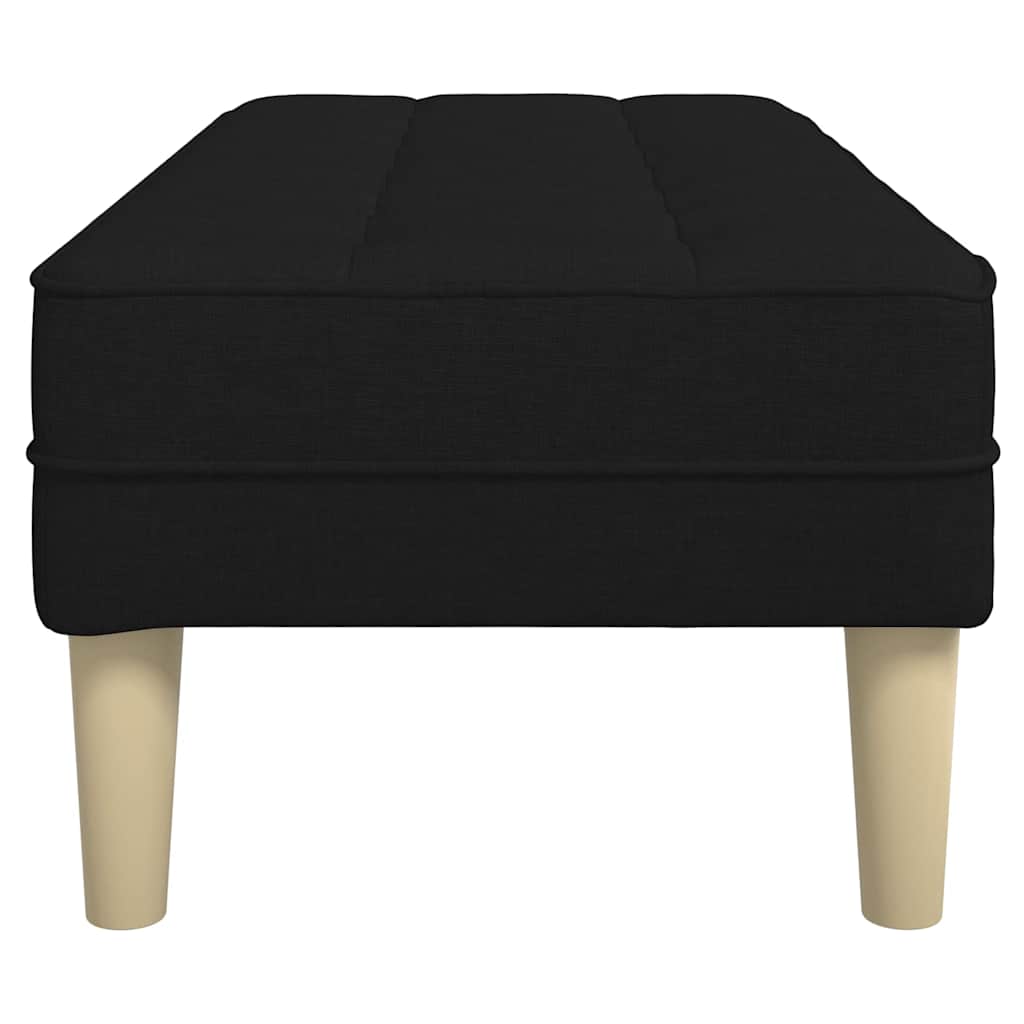 Bench with Cushion Black 113 x 57 x 39 cm Fabric