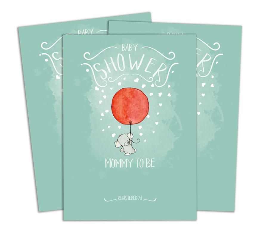 Darling Souvenir Baby Shower Invitation Card 28 Pcs Fill or Write In Blank Invites Printable Party Supplies