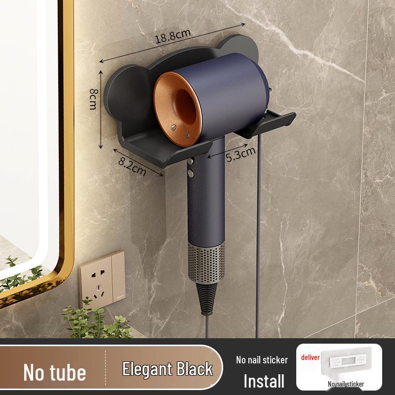 Punch-Free Wall Mount Hair Dryer Holder for Bathroom Vanity