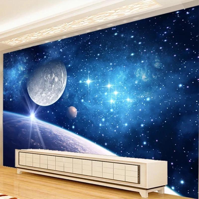 3d Wallpaper Beautiful Universe Space Starry Sky Mural Living Room Kid's Bedroom 3d Wall Mural