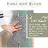 Household Wipeable Watrproof Aprons Kitchencooking Barbrcue Restaurant Women for Fashion Large Pocket Apron