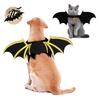 Pet Photo Prop Accessories Halloween Bat Wings, Cute Cat Costume, Skeleton Wings Dog Apparel with Bells, Festive for Cats Dogs Cosplay Party