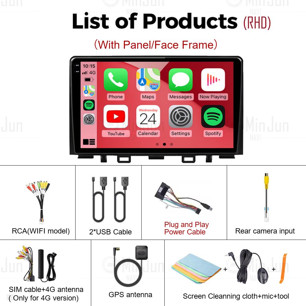 For Kia RIO Stonic YB 2016 2017 2018 2019 2020 2021 2022 Android 14 Carplay Auto Car Radio GPS Multimedia Video Player No 2 Din