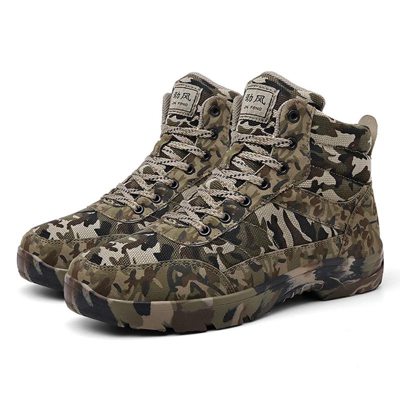 Men'S Boots Winter Combat Shoes For Men Outdoor Sport Climb Mountains Cross Country Camouflage Men Sneakers Masculinos