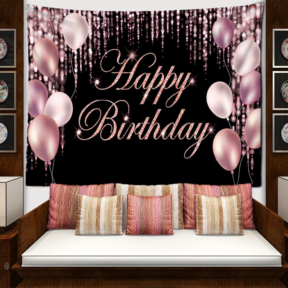 

Плакат с днем ​​рождения, гобелен, настенный подвесной загадочный хиппи, искусство Tapitz, фестиваль, спальня, гостиная, домашний декор 230x150CM