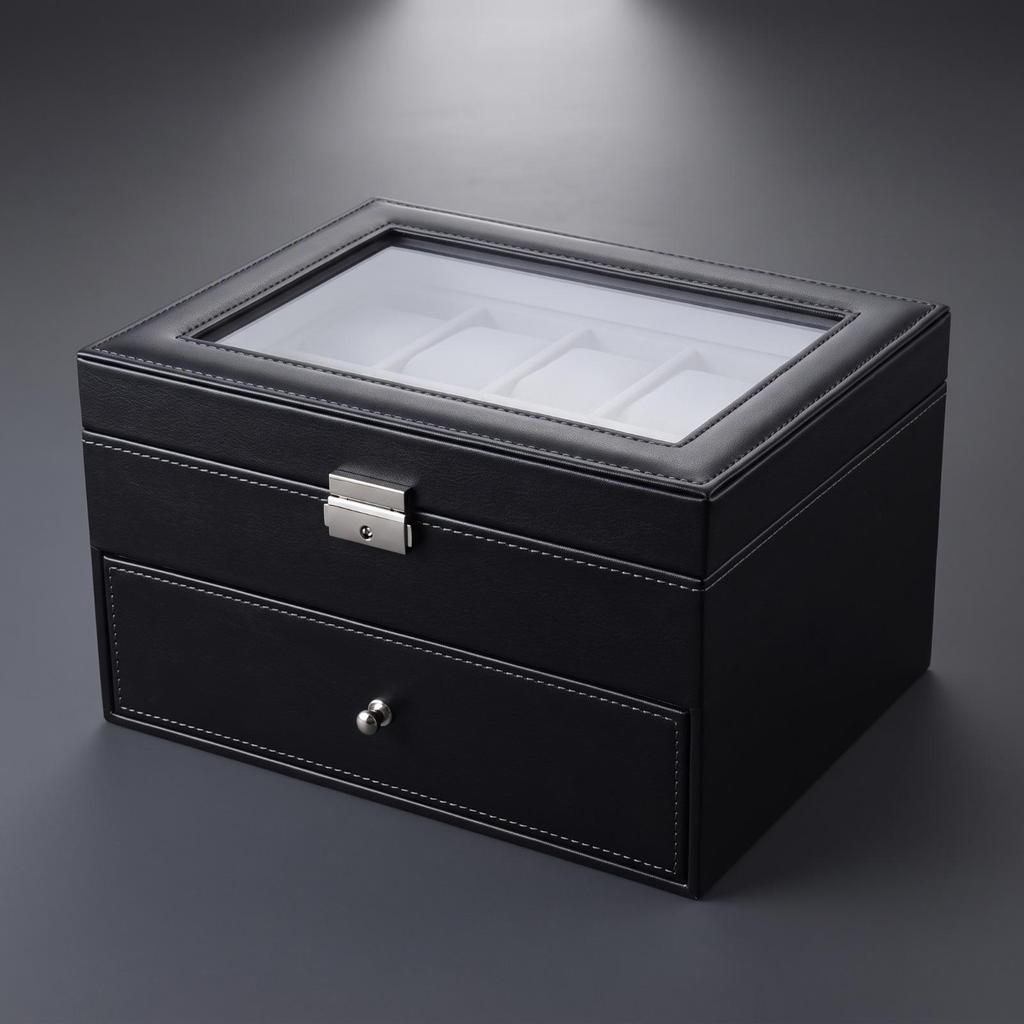 Watch Display Box Soft Lining with Drawer Sturdy for Dresser
