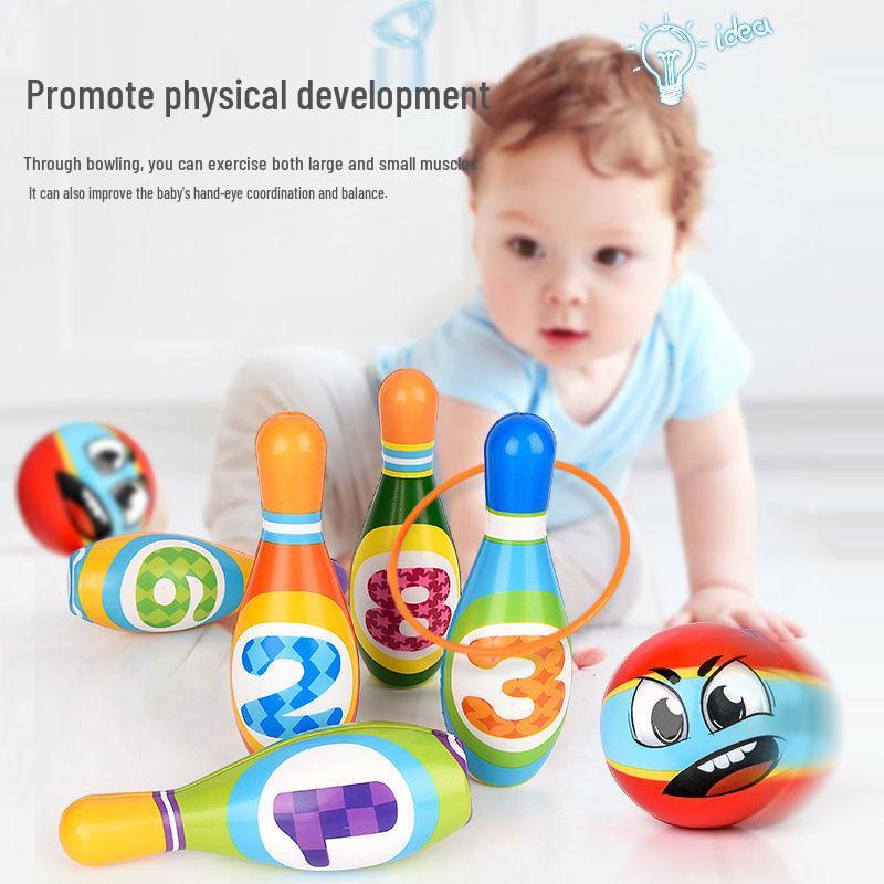 Kids' Cotton Bowling Toy Set for Indoor Sports and Learning