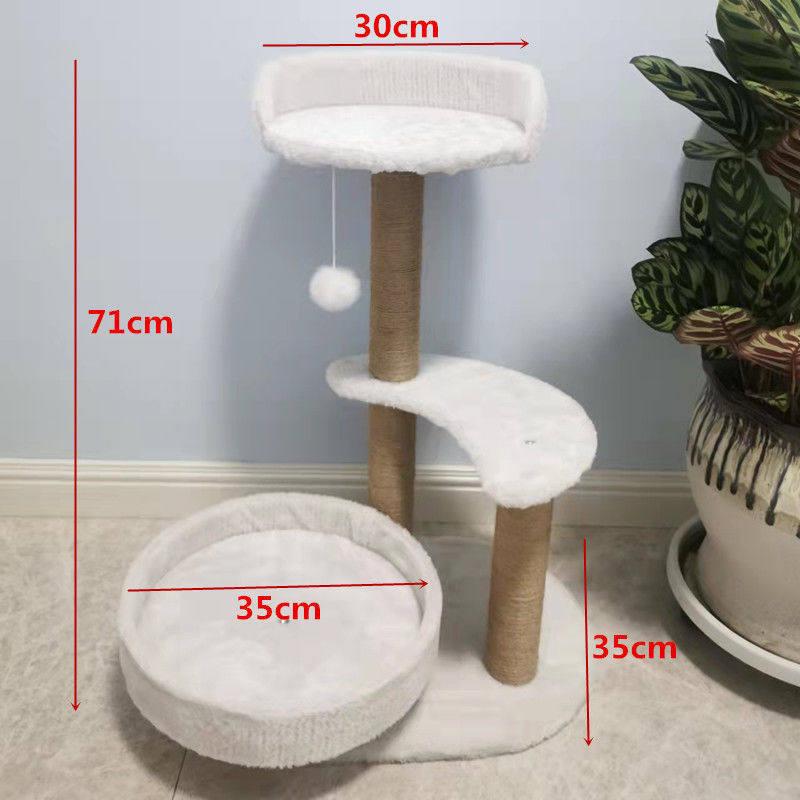 Space-Saving Cat Tree with Bed, Shelf, Scratching Post & Jump Platform