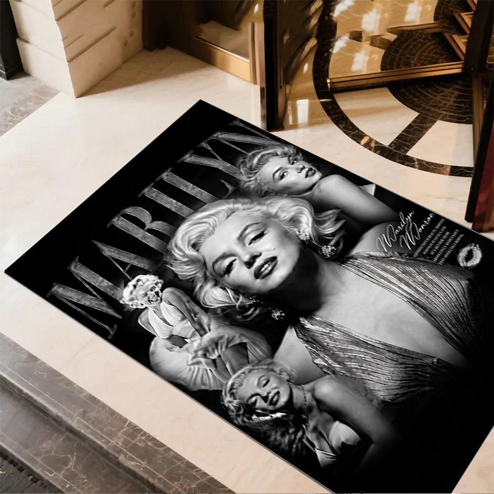 Tappeto da Pavimento Iconico di Marilyn Monroe Tappeto per Ufficio Adatto per Balcone Stanze dei Giochi Corridoio Ingresso Tappeto Antiscivolo Decorazione Ufficio Anime Regalo per Festival