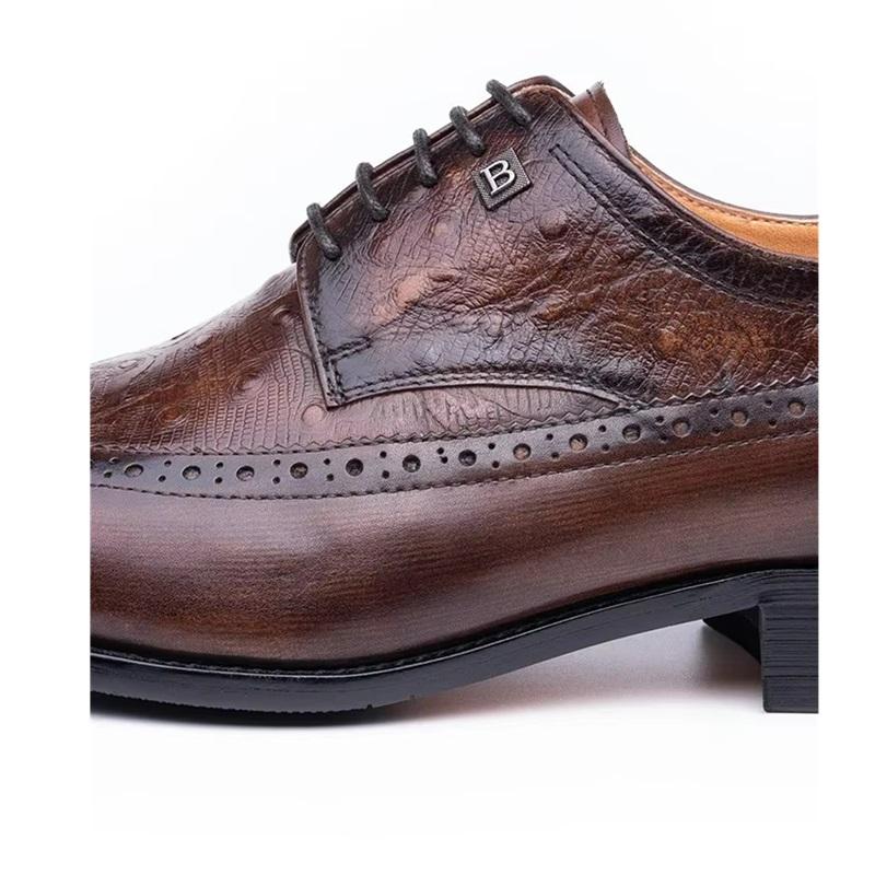 Fashion Factory Whole Handmade Men's Shoe Trend Brogue Stylish High Quality Leather Business Office Place Shoes For Men Lace Up Man Shoe