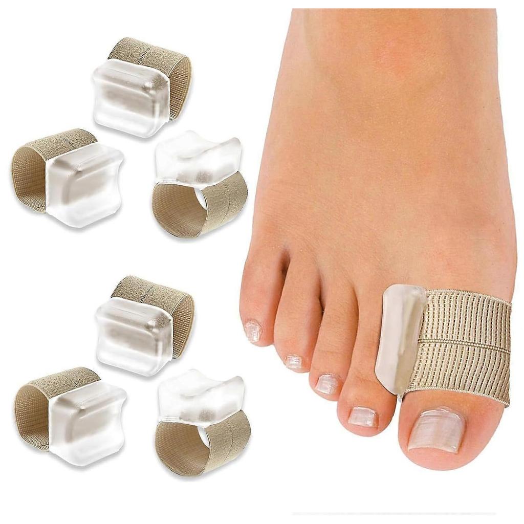 Gel Toe Spacers, Bunion Corrector with Loops(6PC), Portable Toe Separators for Women and Men for Bunion, Overlap Toe, Hammer Toe, Big Toe Alignment