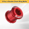 uxcell 5 Piece Set Double Chain Ring Bolt M8 Aluminum